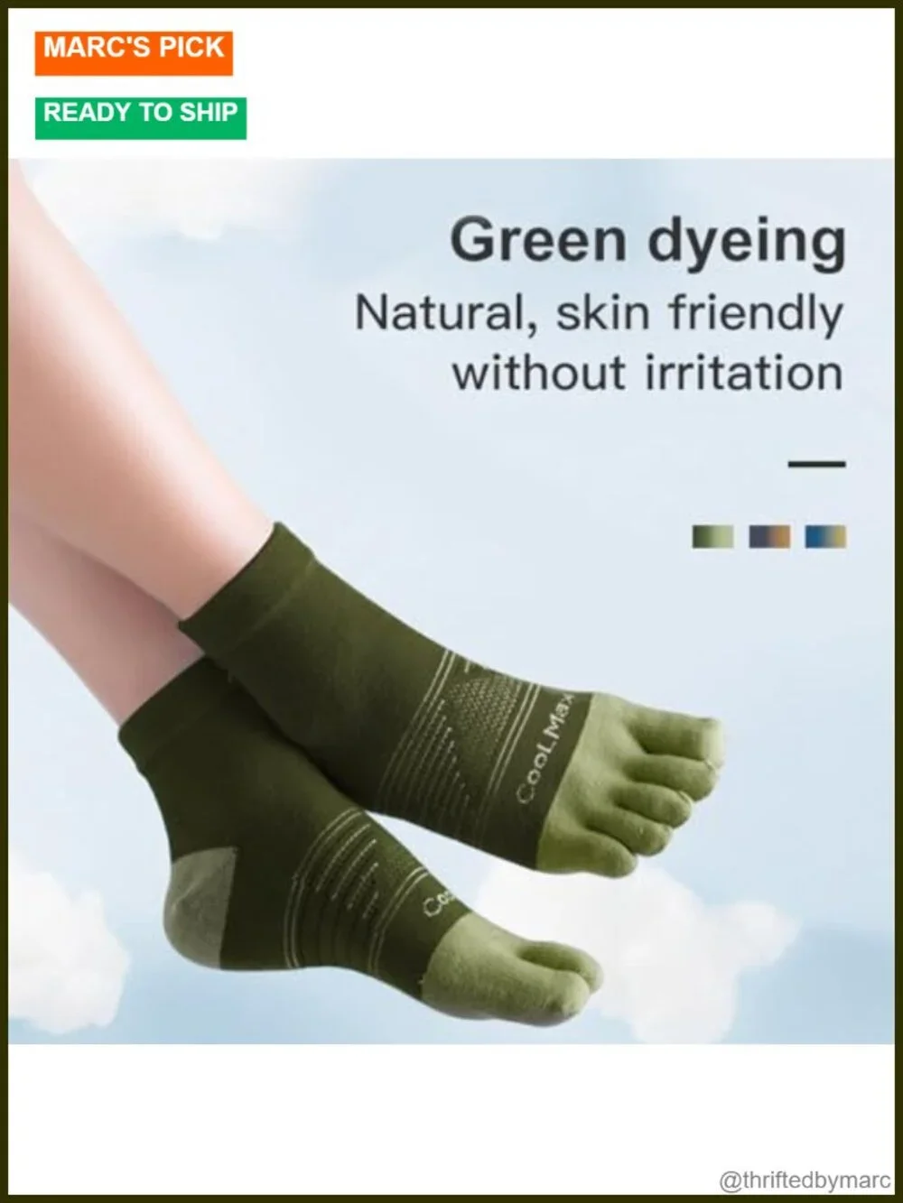 Cool-Max Toe Socks for Running Athletic Breathable 3 Pairs Quarter